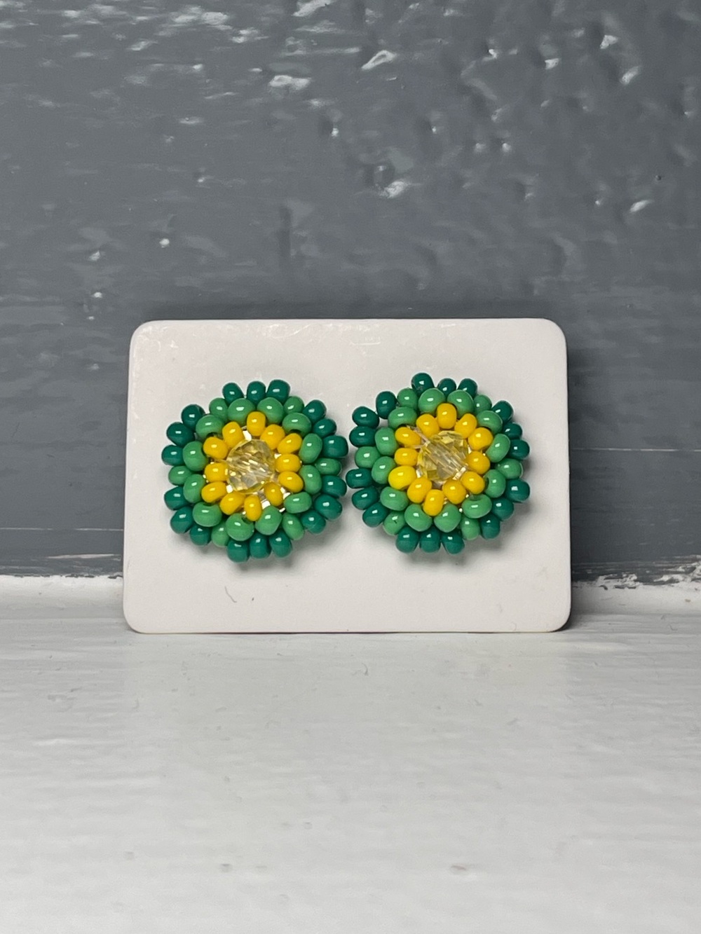 Huichol Beaded Stud Earrings